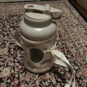 HydroJug Cream Water Bottle with Strap